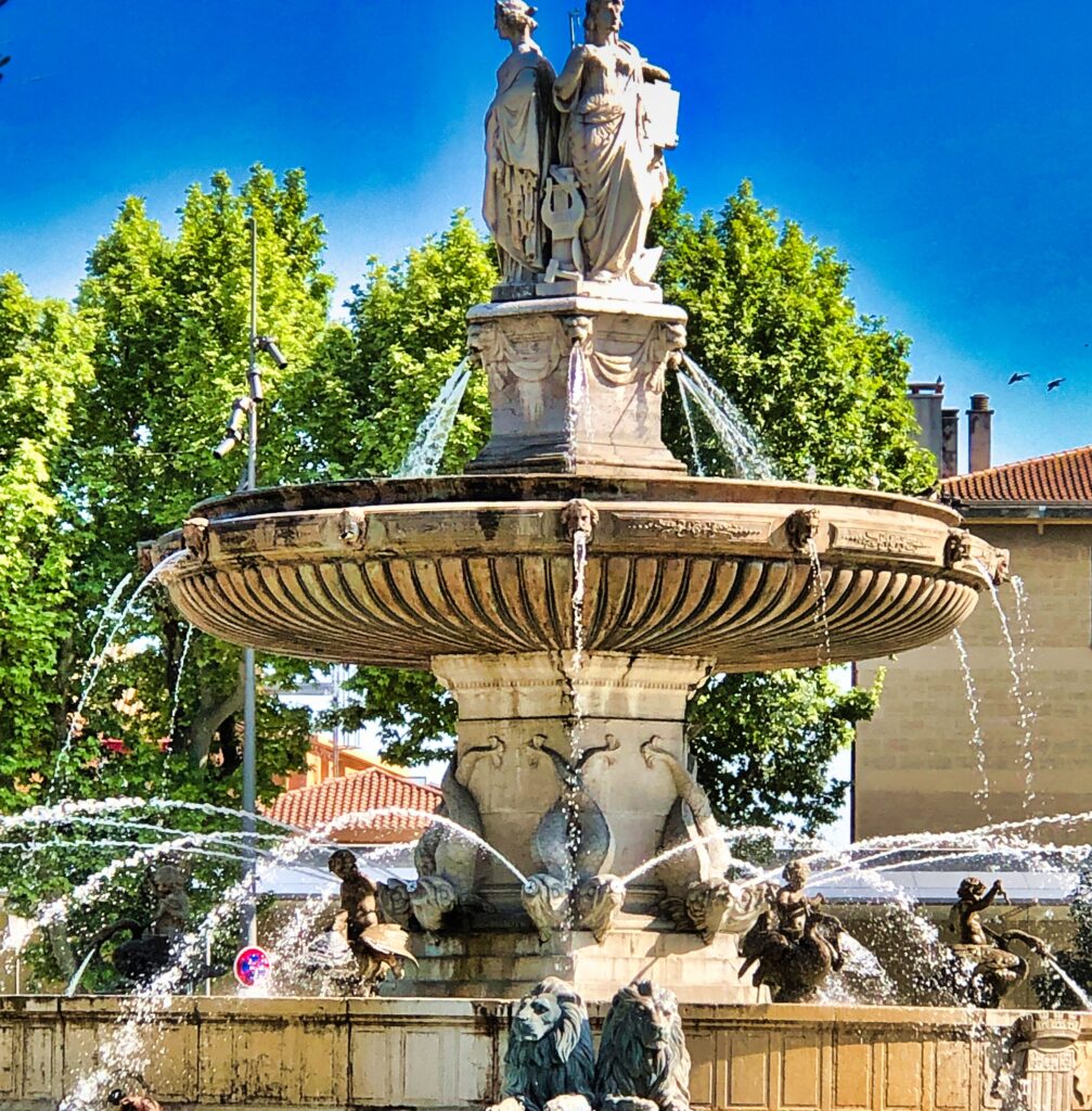 fountain in Aix-en-Provence a charming city that we considered for retirement